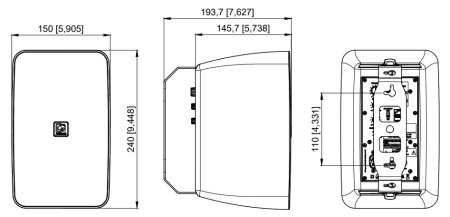 AUDAC ARES5A/W, стереокомплект двухполосных акустических систем